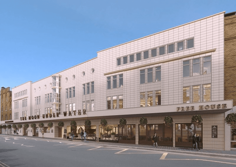 Exterior of Moon Under Water Wetherspoon pub