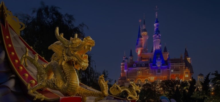 Pagoda at Shanghai Disney - China attractions coronavirus