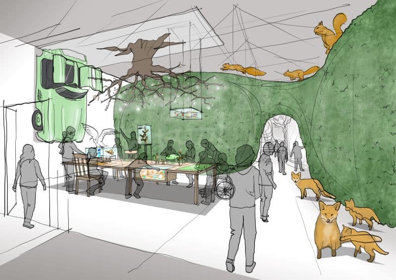 Concept design for nature exhibition at Eureka Mersey