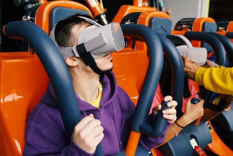 Someone enjoying VR experience at Extreme Park