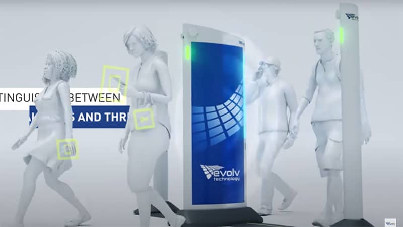 contactless security scanner disney evolv