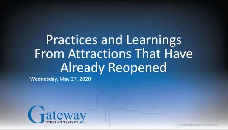 reopening attractions Gateway webinar