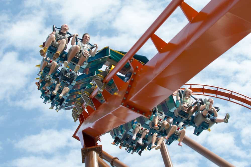 Thunderbird Flying Over Plaza at Holiday World Splashin' Safari