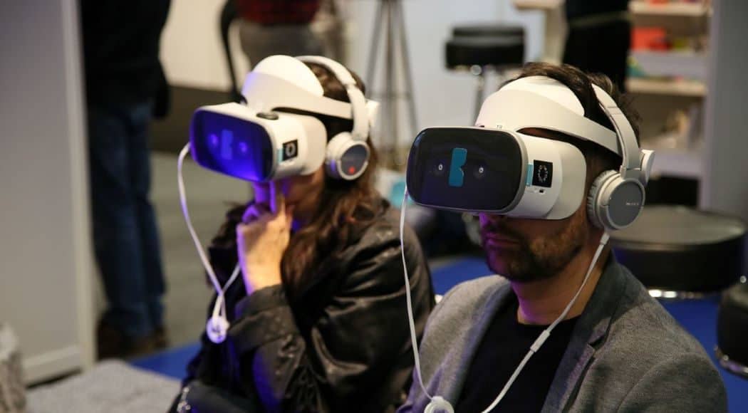 People wearing VR headset at Museum Connections event