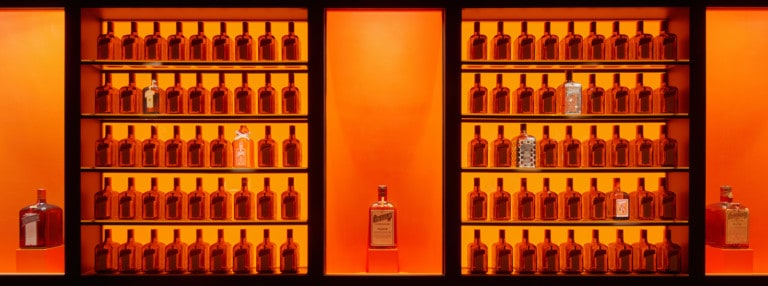 Cointreau Distillery bottles display