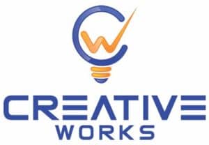 Creative works v-expo logo