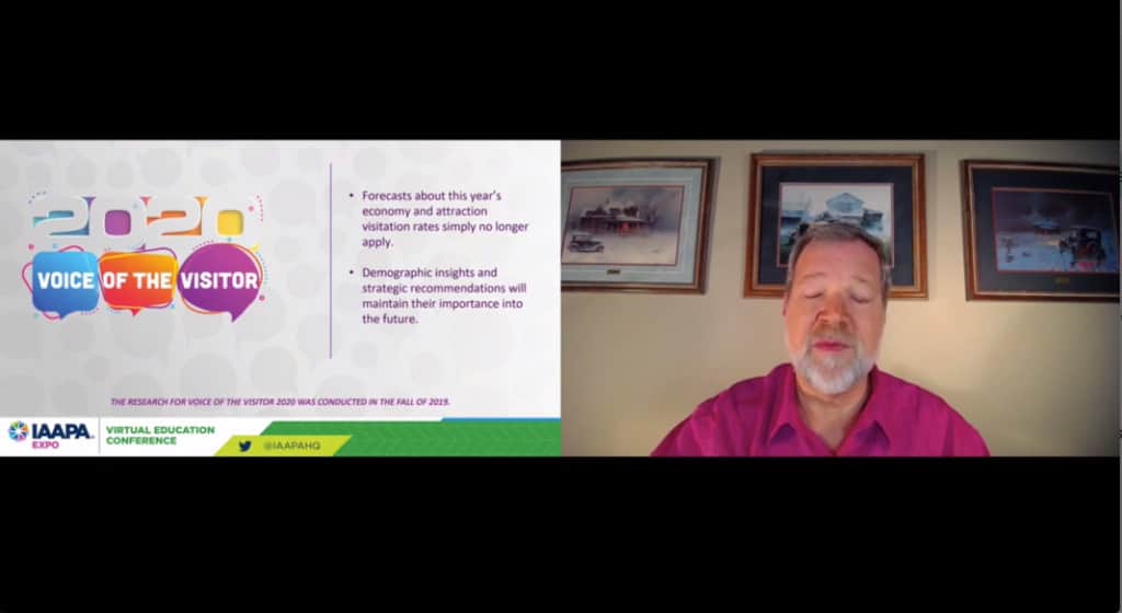 screenshot of Jeff Havlik from PGAV at IAAPA Expo: Virtual Education