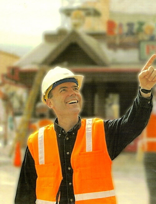 Steve Tatham On site at Disney's California Adventure in 2001.