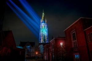 WinterGlow trail Bruges cathedral