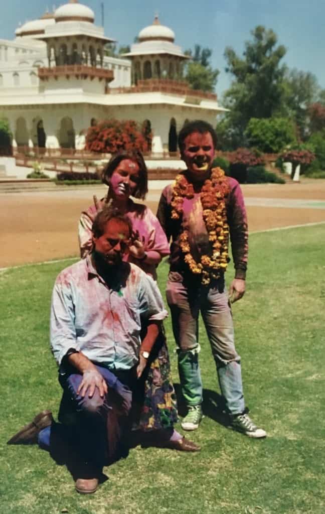 With Zofia Kostyrko-Edwards and Joe Rohde celebrating Holi in Jaipur, India, 1994