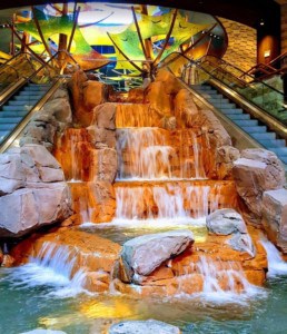 Mohegan Sun water feature cloward h2o