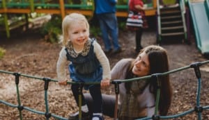 BeWILDerwood Cheshire_Toddler on climbing net