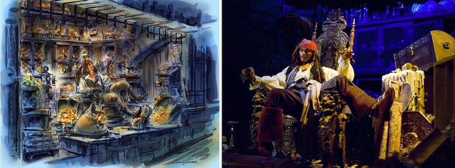 Pirates of the Caribbean Disney dark ride attractions