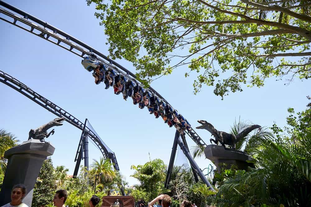 Barrel Roll on VelociCoaster at Islands of Adventure Universal Orlando