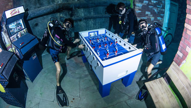 Underwater arcade deep dive dubai