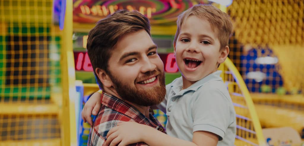 Family-at-arcade