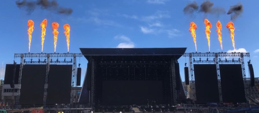 Flame_systems testing in Ireland for Westlife European Tour