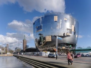 exterior mirrored building of Depot Boijmans Van Beuningen