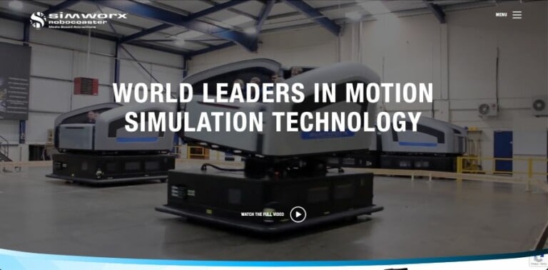 Simworx Robocoaster New Company Website