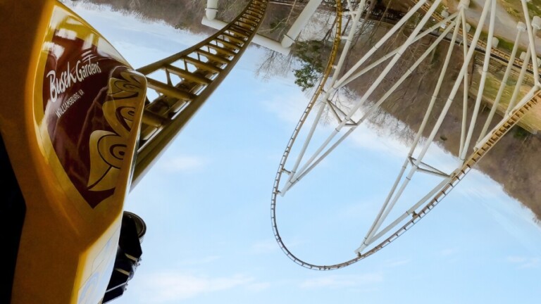 Intamin LSM Coaster Pantheon Busch Gardens Williamsburg