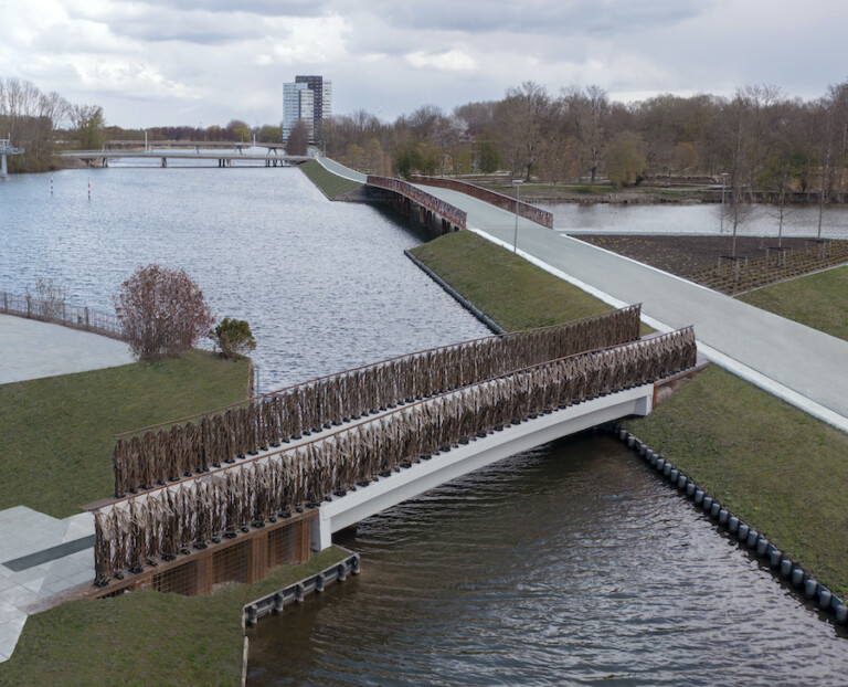 Floriade Expo flax bridge