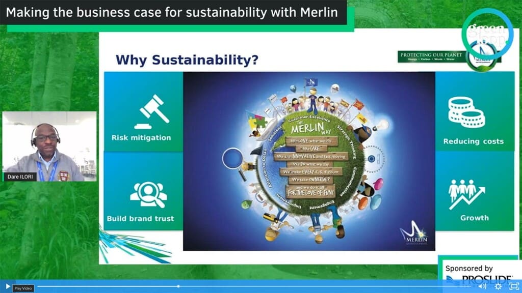 Dare Ilori Merlin sustainability at greenloop 22