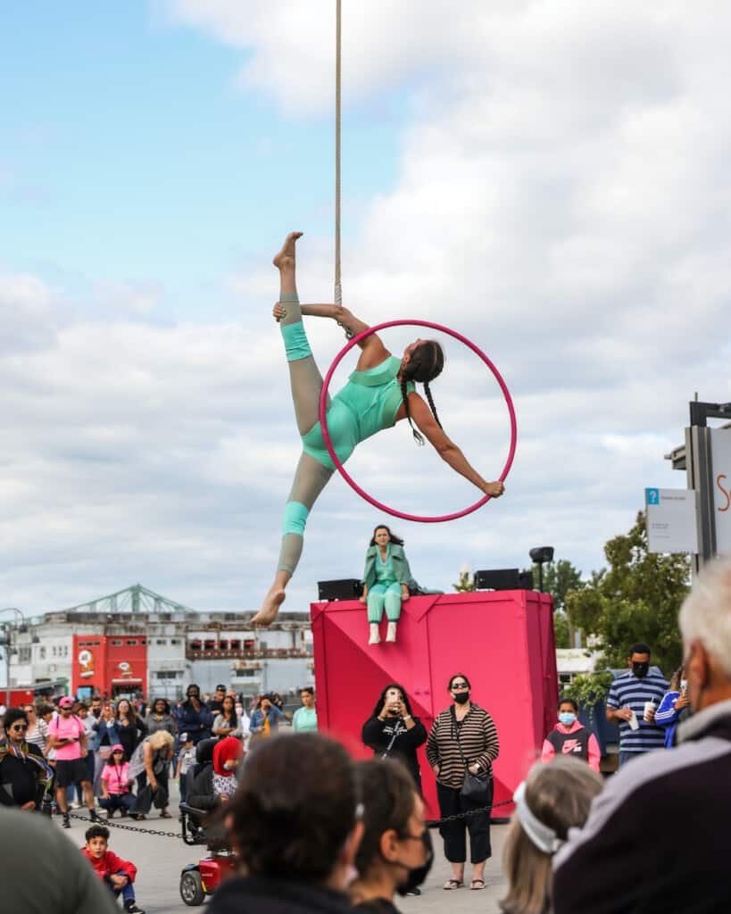 circus event old port of montreal