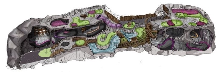 Zip World underground golf Concept