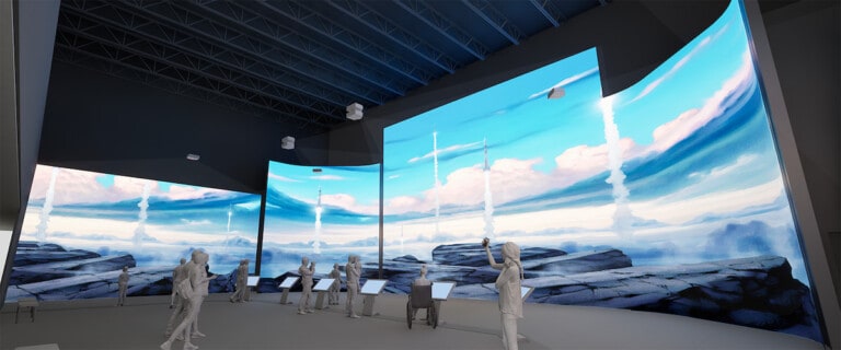 COX Science Center and Aquarium digital gallery concept art by roto