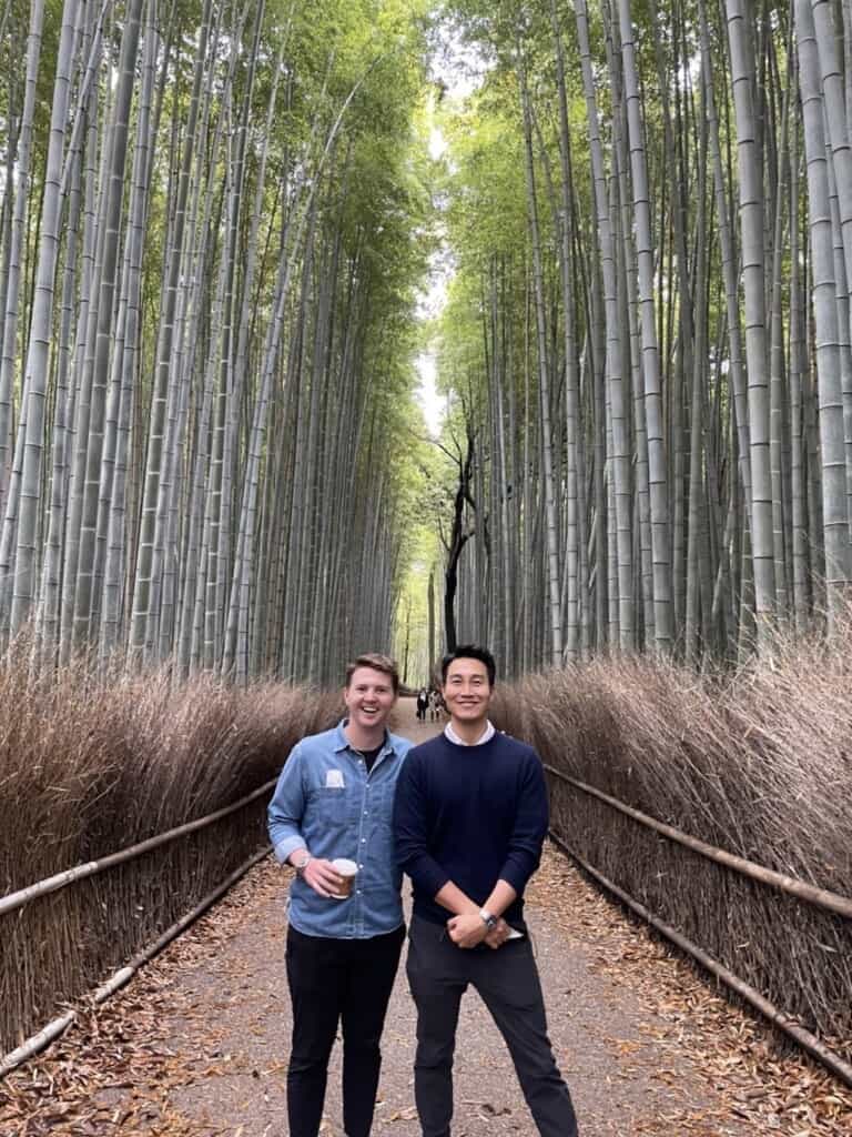 Song and Newman at Arashiyama