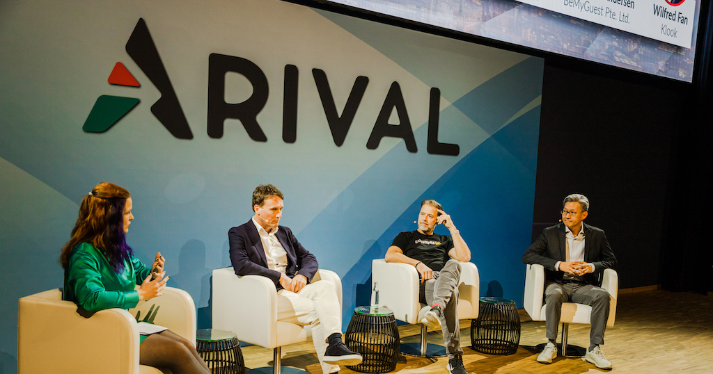 Arival Editor Janelle Visser with APAC panel at Arival 360 Berlin - Ola Strand Andersen, BeMyGuest, David Anderson, Big Red Group, Wilfred Fan, Klook