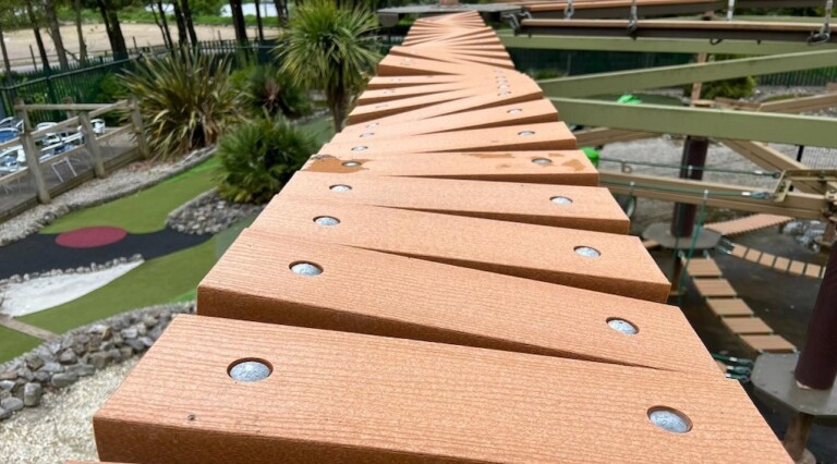 wonky bridge element high ropes course national water centre