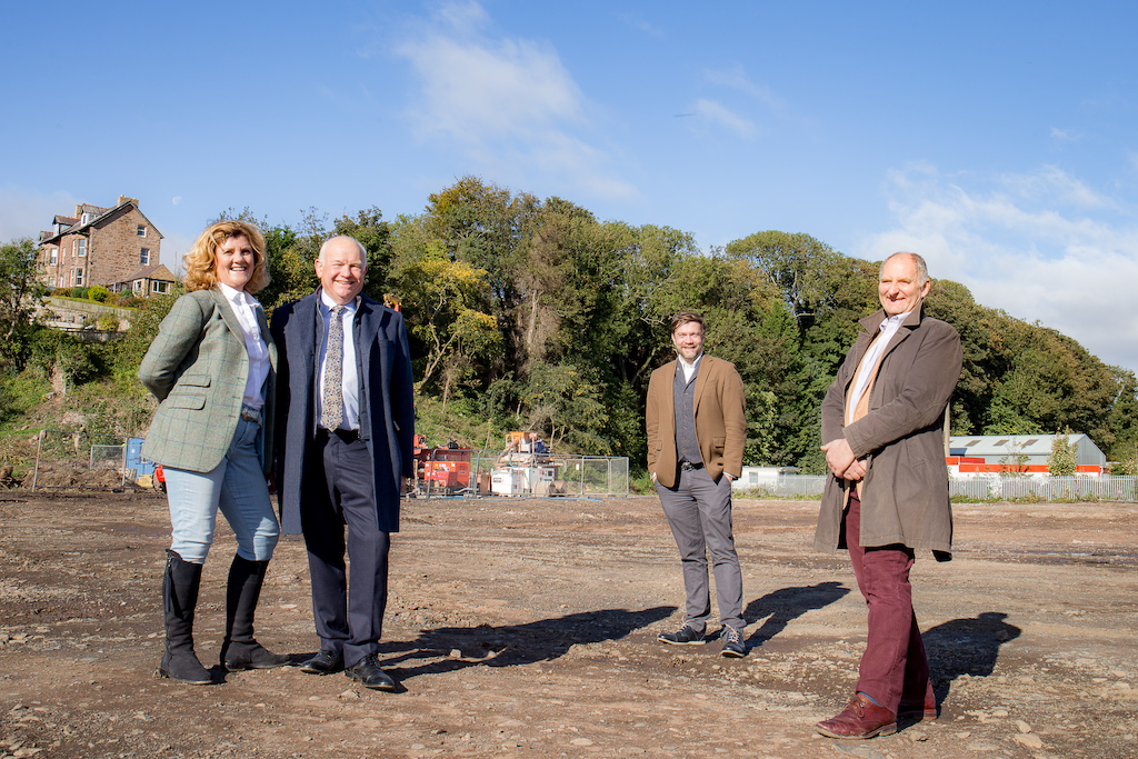 photographs of the Fergusons and Richard Elphick (Architect) on site at Ad Gefrin site