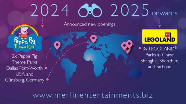 Merlin Entertainments plans for peppa pig openings in 2024