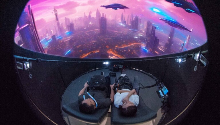 Fulldome.pro booth at IAAPA 2019.