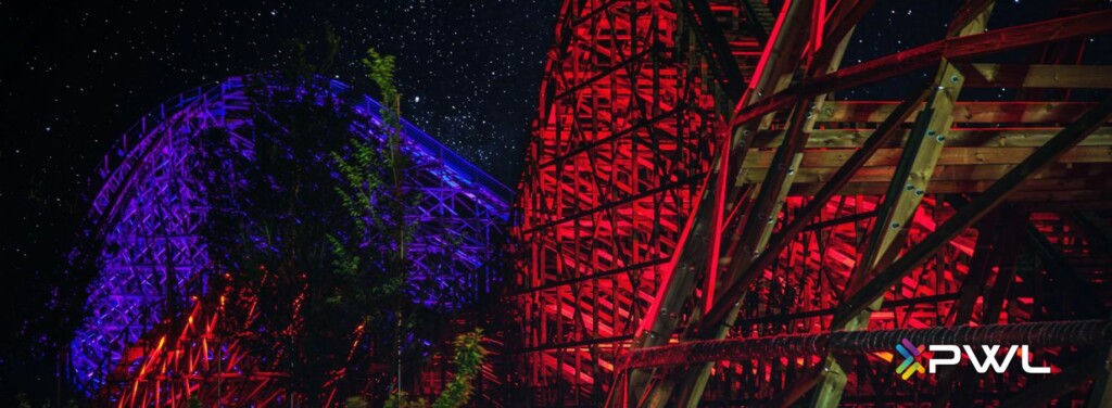 Painting with light wooden coaster