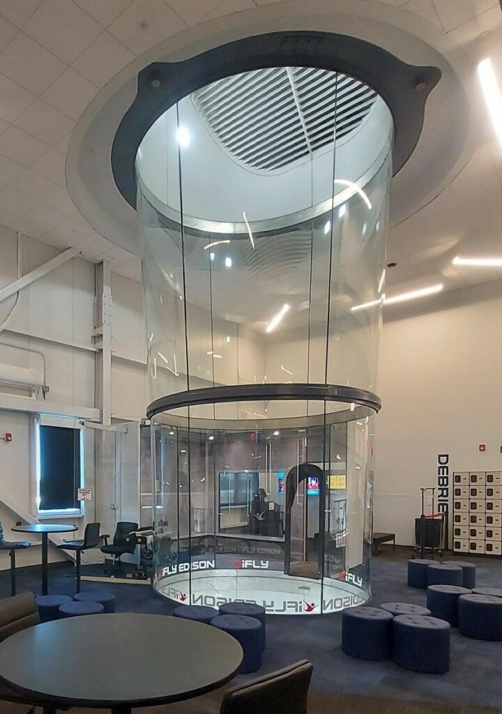 iFLY Edison’s all-glass GEN 9 10.5ft tunnel