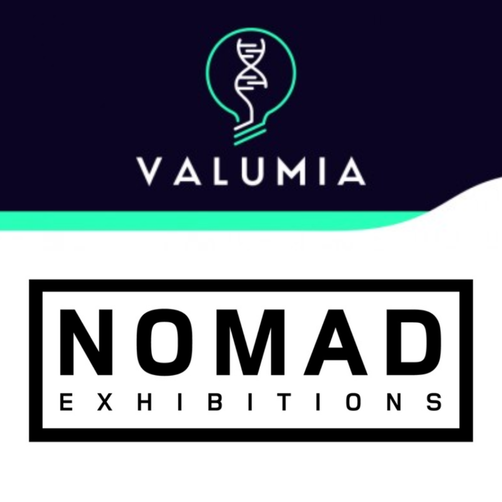 Valumia and Nomad Exhibitions logos