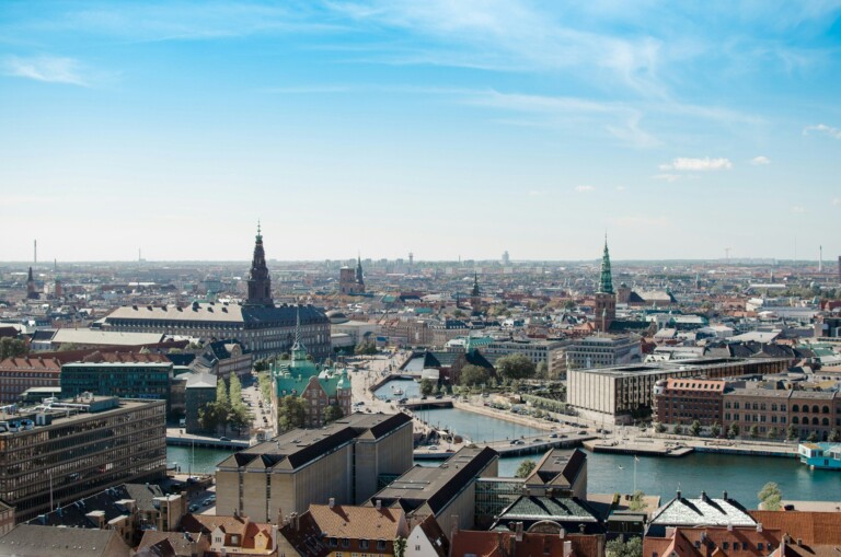 Birds eye view of Copenhagen in Denmark, the location of IMCC conference