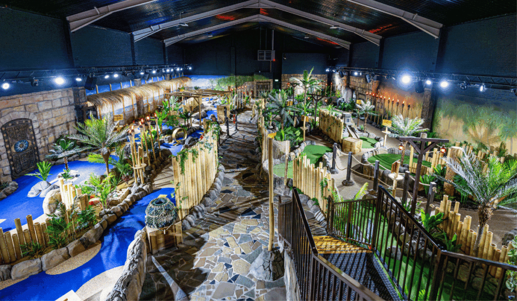 aztec indoor mini golf design - greenspan