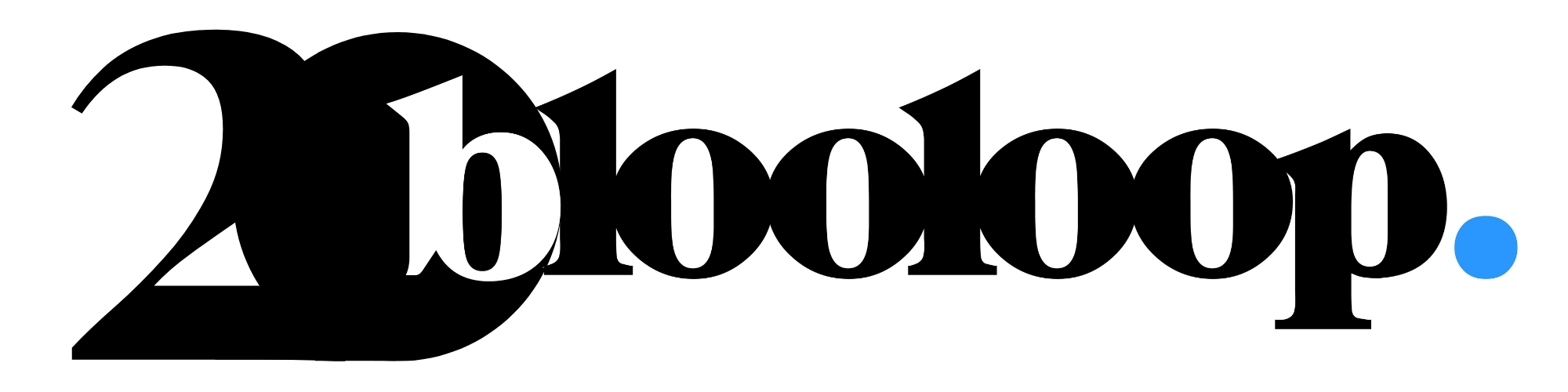 blooloop 20th anniversary logo black on white