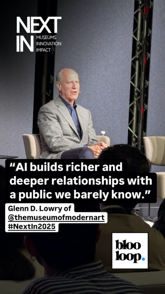 glenn lowry from moma talks about AI and museums sitting on a chair