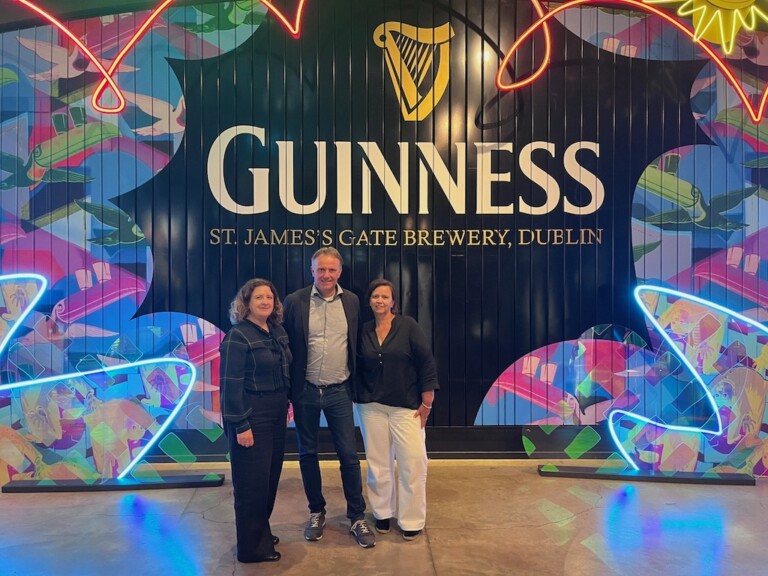 Catherine Toolan, Managing Director of Guinness Storehouse together with Bart and Harriëtte Dohmen, organisers of the Brand Experience Center Conference