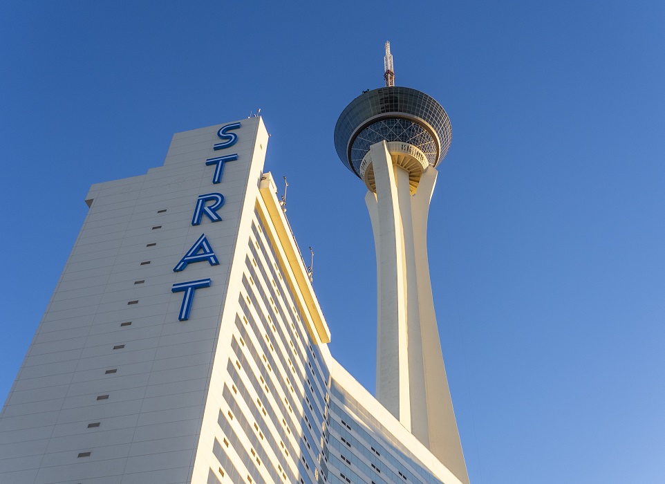 The STRAT Space Shot tower and building