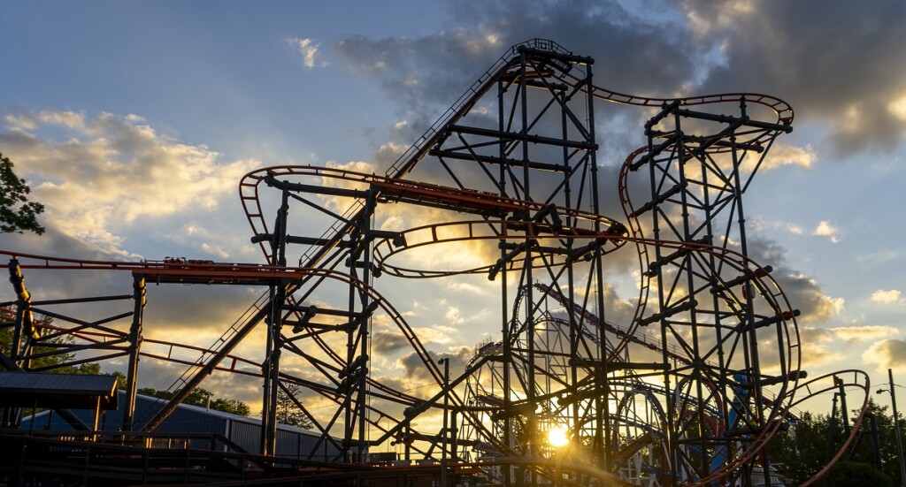 El Loco Coaster at Sunset