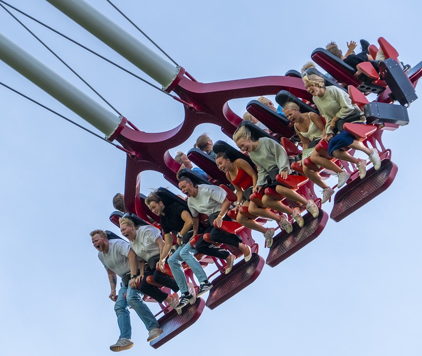 Riders experience negative G's on Upswinget at Liseberg