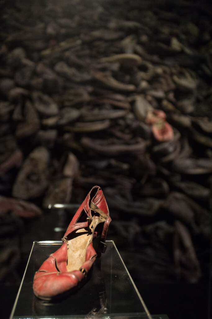 Auschwitz. Not Long Ago. Not Far Away - Exhibition interior - shoe - © Musealia