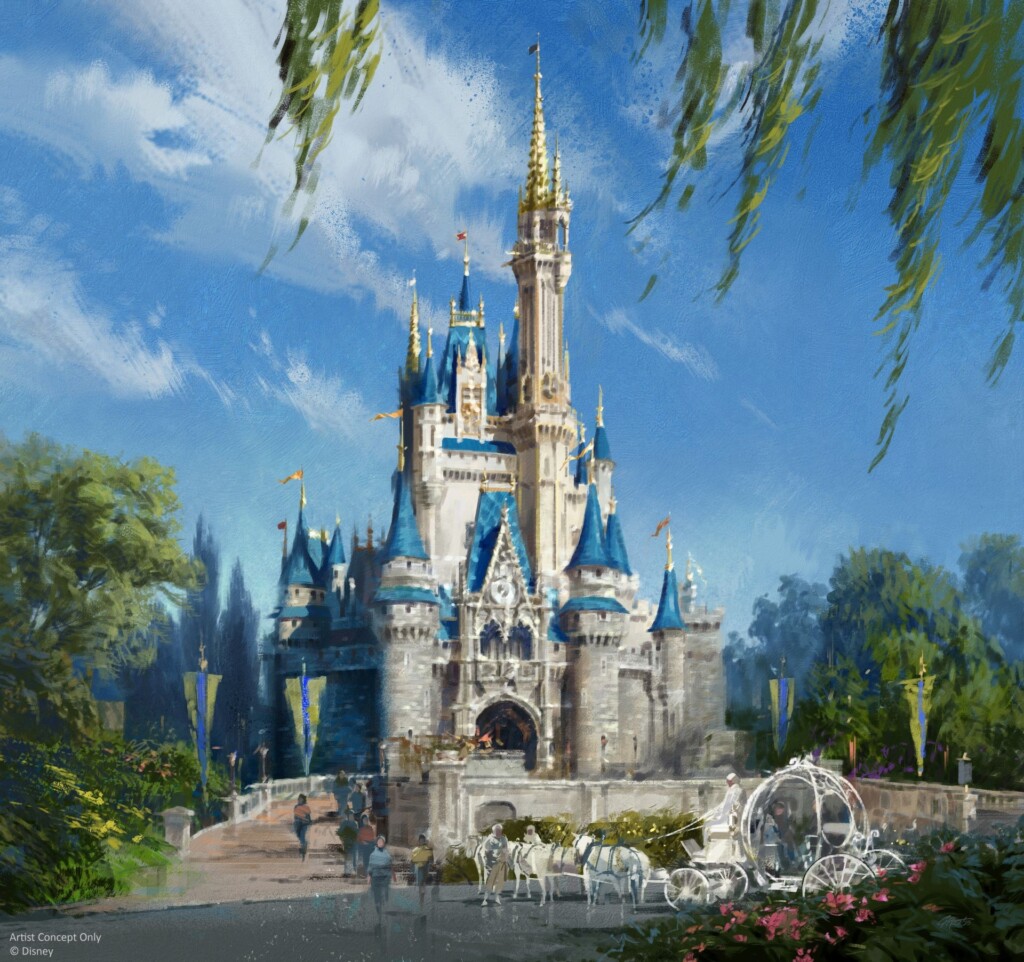 cinderella castle new colour scheme